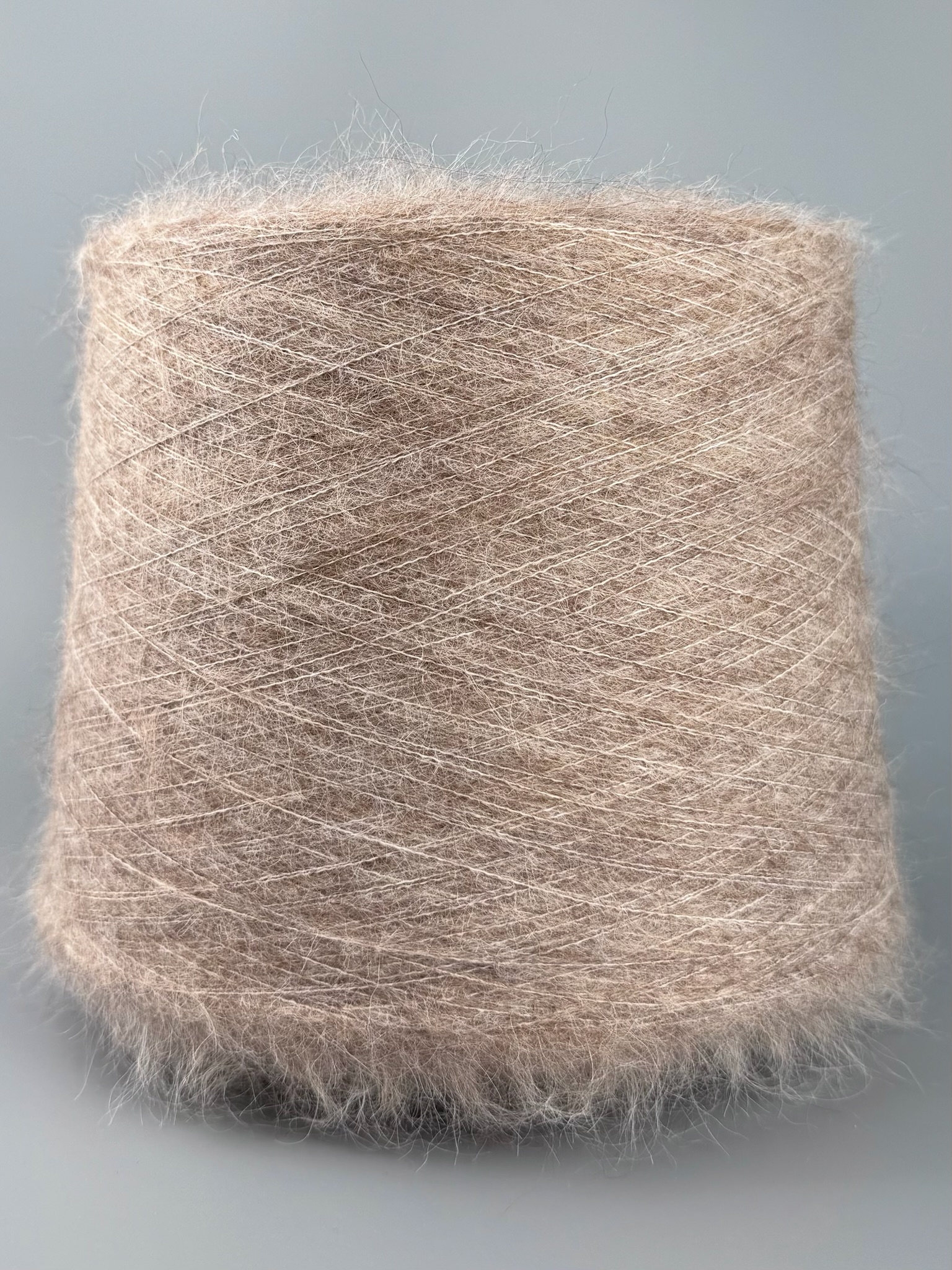Zimpfer Wolle Selezione Royal Kid 1000m/100g – Mohair Alpaka Kaschmir Garn col. Taupe Melange foto 2